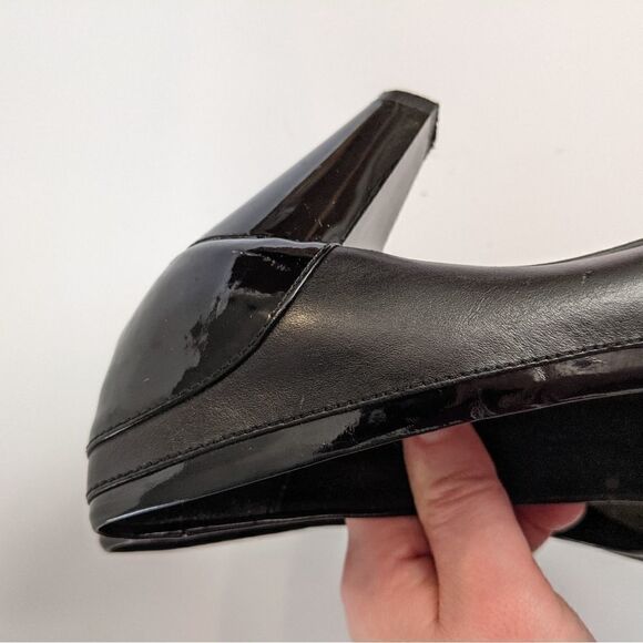 CLARKS Cushion soft black leather heels size 7 US @s4 - Picture 12 of 13